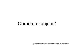 obrada rezanjem 1