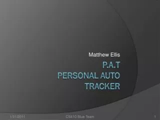 P.A.T PERSONAL Auto Tracker