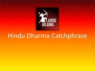 hindu dharma catchphrase