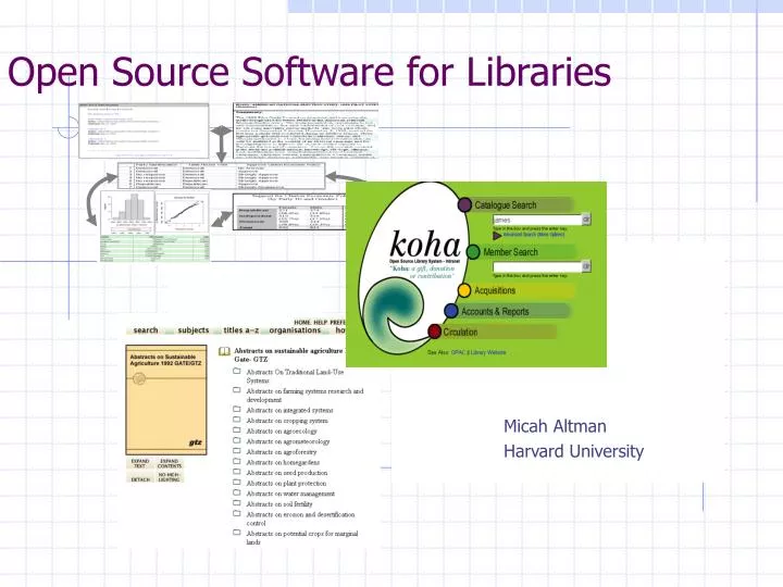 open source software for libraries