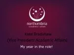 Kate Bradshaw (Vice President Academic Affairs) - slide 1
