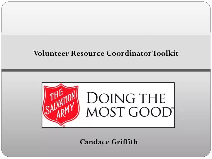 volunteer resource coordinator toolkit