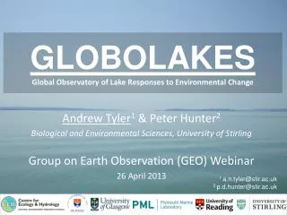 GLOBOLAKES Global Observatory of Lake Responses to Environmental Change
