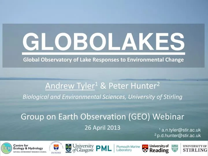 globolakes global observatory of lake responses to environmental change