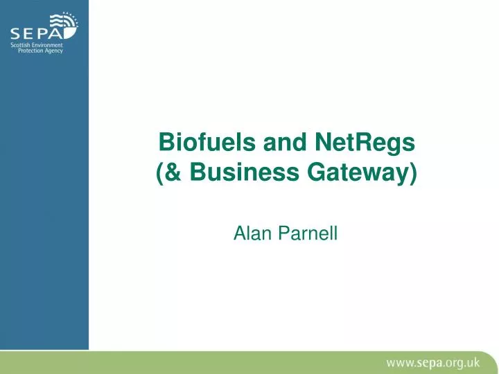 biofuels and netregs business gateway