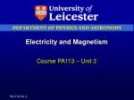 Electricity and Magnetism - slide 1