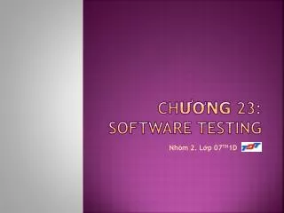ch ng 23 software testing