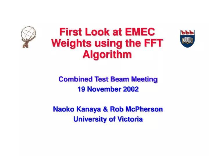 first look at emec weights using the fft algorithm