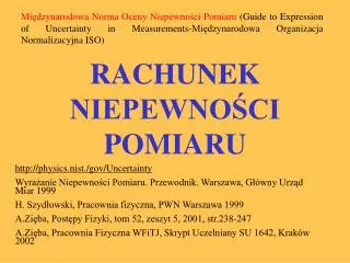 rachunek niepewno ci pomiaru