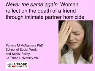 Never the same again : Women reflect on the death of a friend through intimate partner homicide