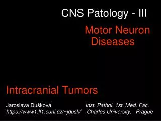 CNS Patology - III