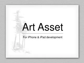 Art Asset For iPhone &amp; iPad development