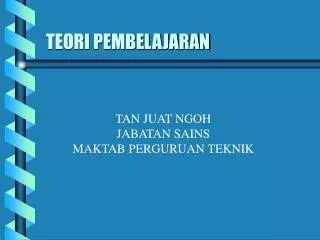 teori pembelajaran