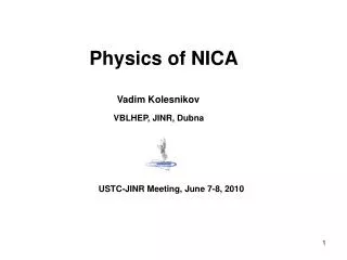 Physics of NICA