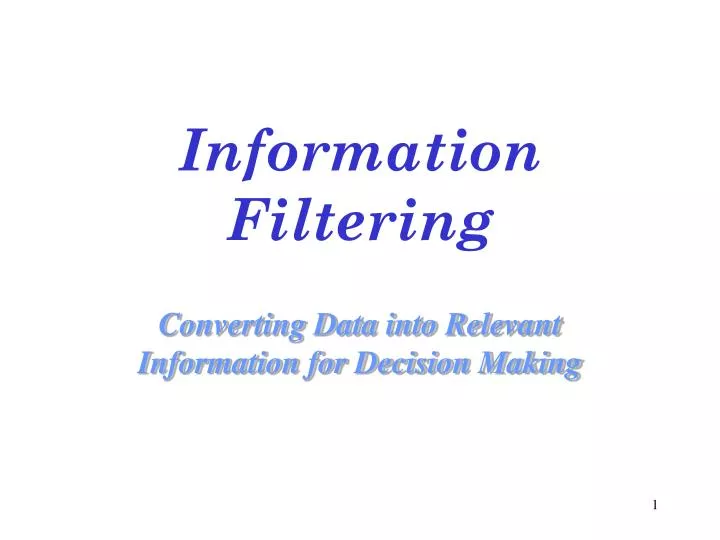 information filtering