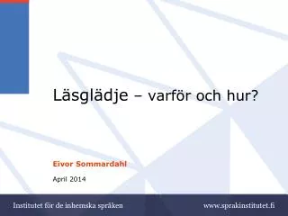 l sgl dje varf r och hur