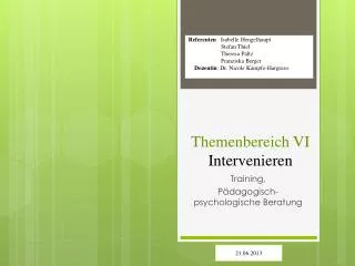 themenbereich vi intervenieren