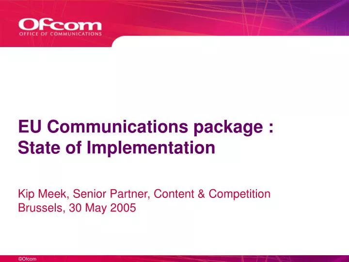 eu communications package state of implementation