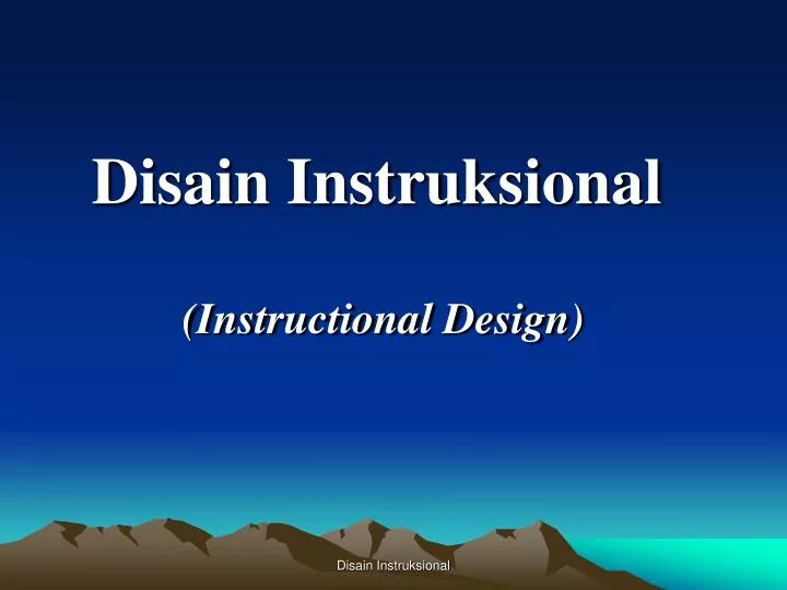 disain instruksional