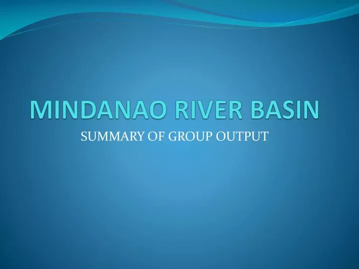 mindanao river basin