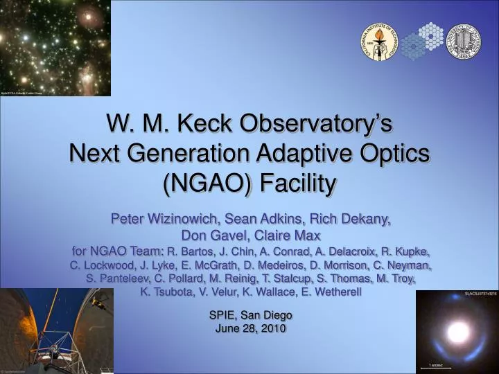 w m keck observatory s next generation adaptive optics ngao facility