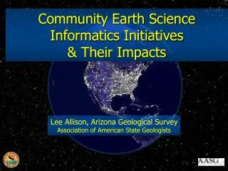 Community Earth Science Informatics Initiatives &amp; Their Impacts