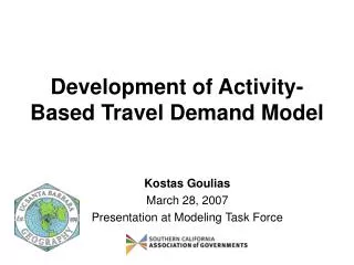Development of Activity-Based Travel Demand Model