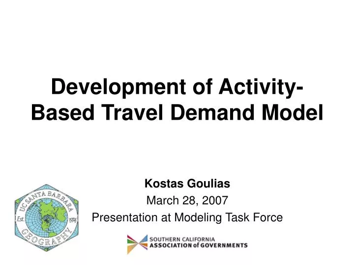 development of activity based travel demand model