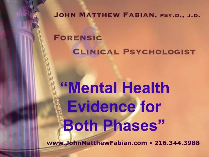 mental health evidence for both phases
