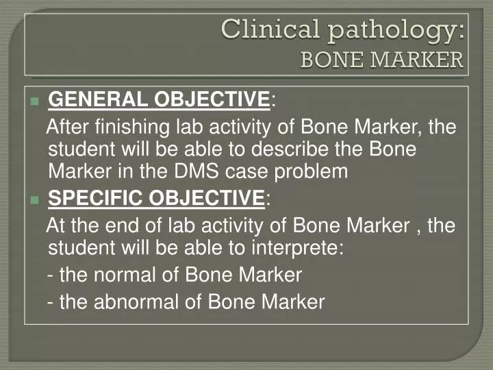 clinical pathology bone marker