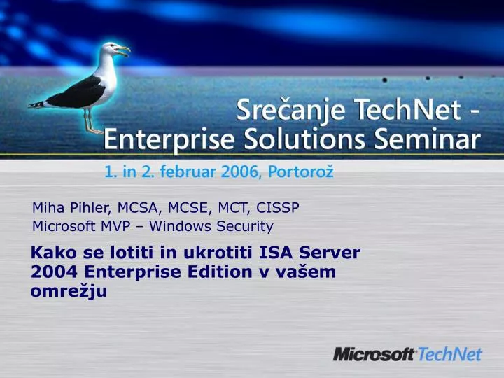 kako se lotiti in ukrotiti isa server 2004 enterprise edition v va em omre ju