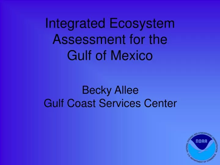 integrated ecosystem assessment for the gulf of mexico