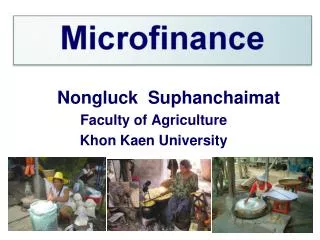 Nongluck Suphanchaimat Faculty of Agriculture Khon Kaen University