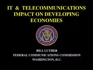 IT &amp; TELECOMMUNICATIONS IMPACT ON DEVELOPING ECONOMIES