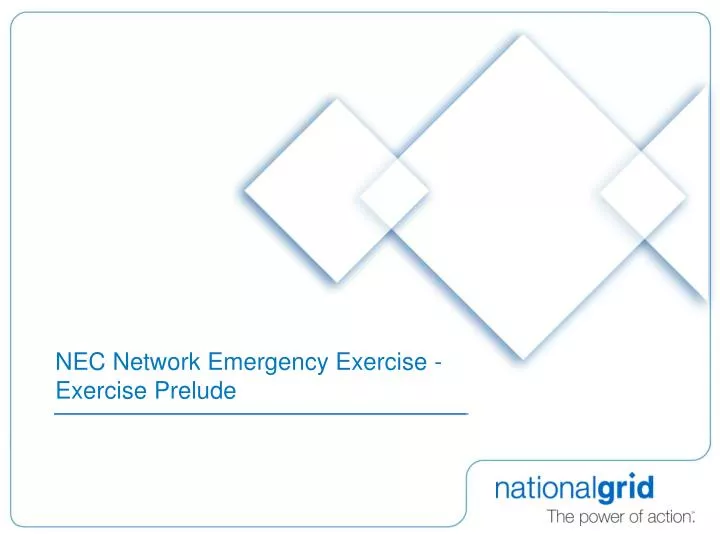 nec network emergency exercise exercise prelude