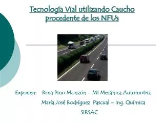tecnolog a vial utilizando caucho procedente de los nfus
