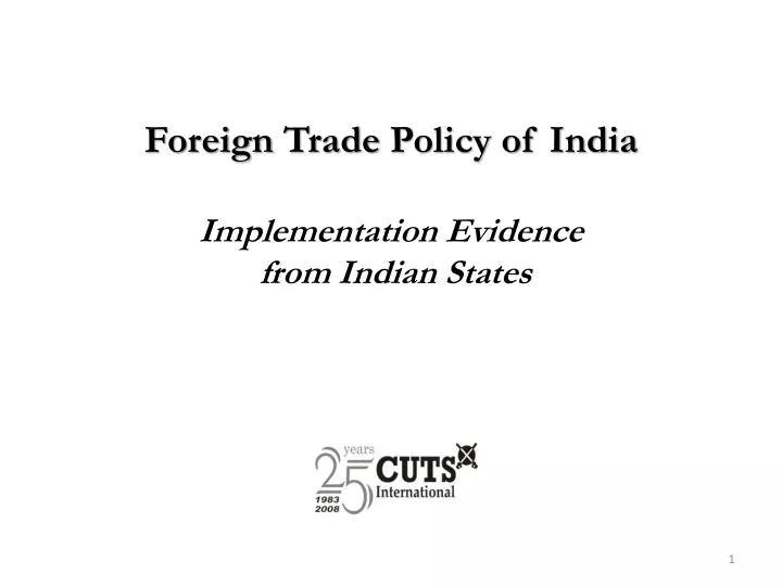 foreign trade policy of india implementation evidence from indian states