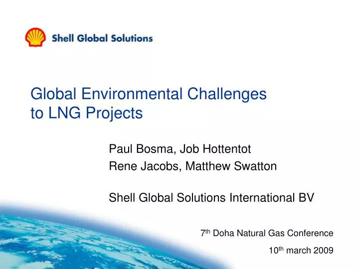 global environmental challenges to lng projects