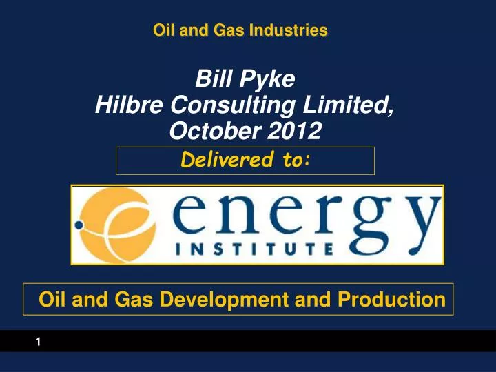 oil and gas industries