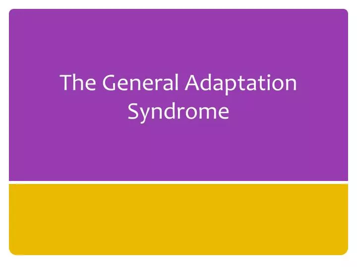 the general adaptation syndrome