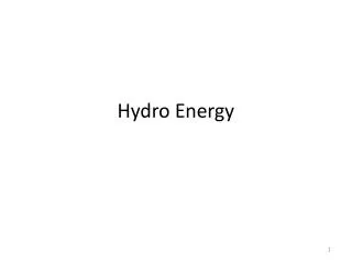 Hydro Energy