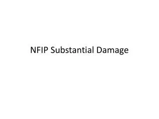NFIP Substantial Damage