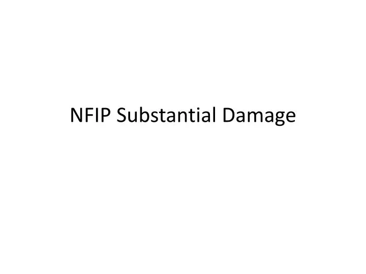 nfip substantial damage