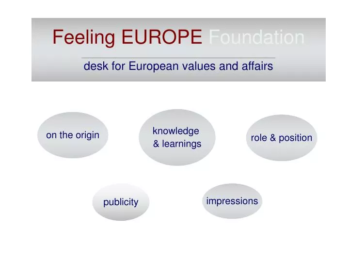 feeling europe foundation desk for european values and affairs