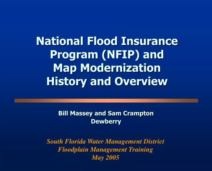 national flood insurance program nfip and map modernization history and overview
