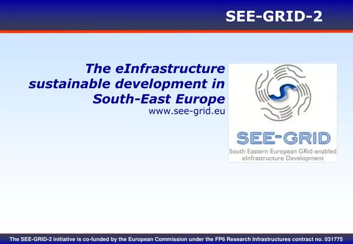 the einfrastructure sustainable development in south east europe