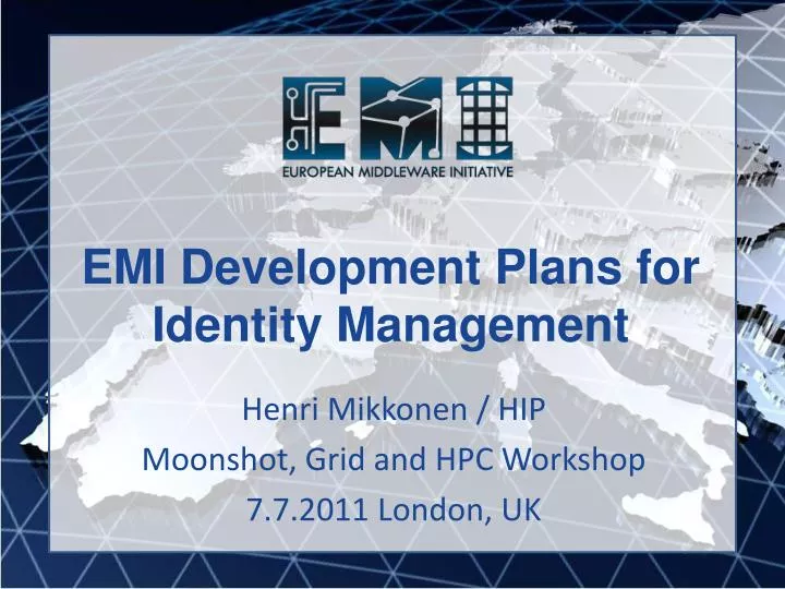 emi development plans for identity management