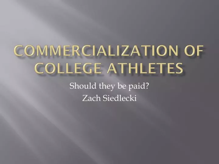 commercialization of college athletes