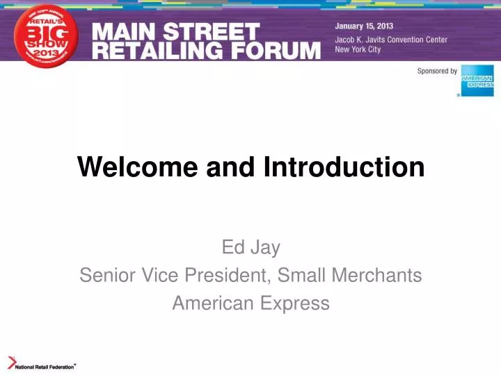 welcome and introduction