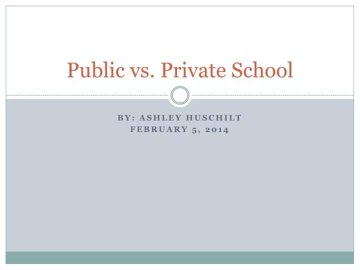 public vs private school